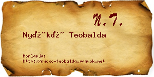 Nyókó Teobalda névjegykártya